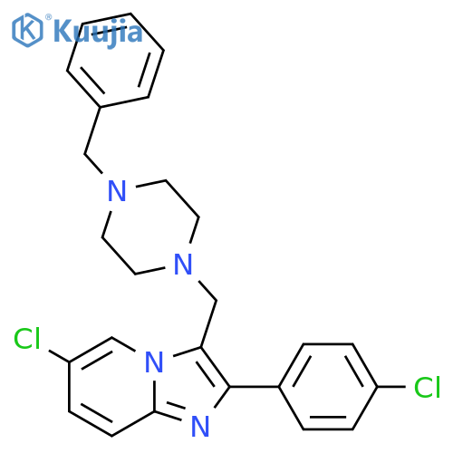 3-[(4-Benzylpiperazino)methyl]-6-chloro-2-(4-chlorophenyl)imidazo[1,2-a]pyridine structure
