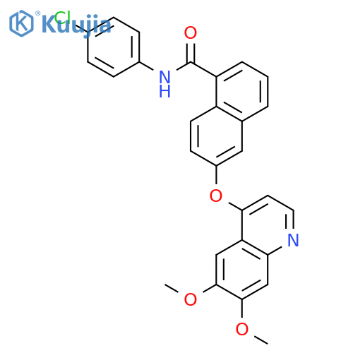 1-Naphthalenecarboxamide, N-(4-chlorophenyl)-6-[(6,7-dimethoxy-4-quinolinyl)oxy]- structure