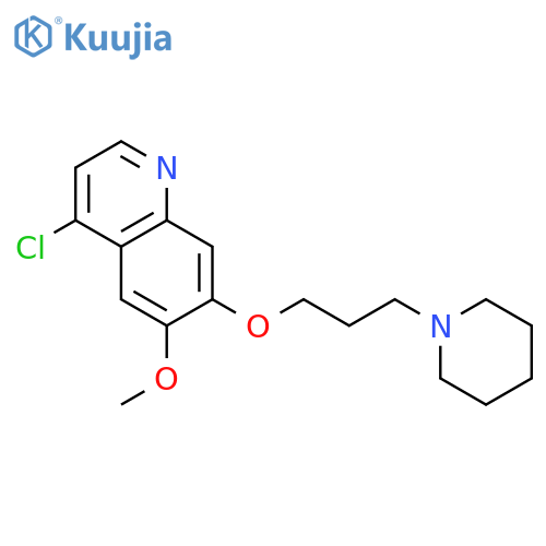 QUINOLINE, 4-CHLORO-6-METHOXY-7-[3-(1-PIPERIDINYL)PROPOXY]- structure
