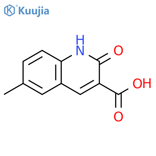 2-Hydroxy-6-methyl-quinoline-3-carboxylic acid structure