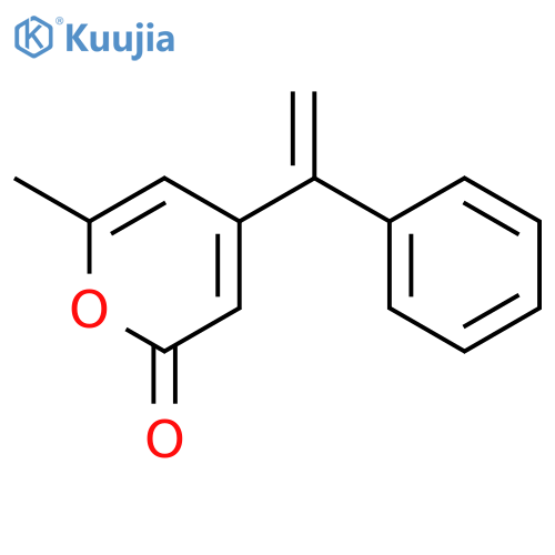 2H-Pyran-2-one, 6-methyl-4-(1-phenylethenyl)- structure