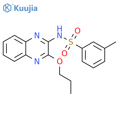 3-methyl-N-(3-propoxyquinoxalin-2-yl)benzene-1-sulfonamide structure