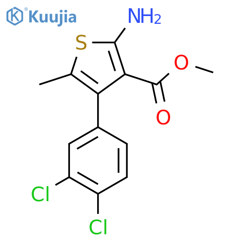 Methyl 2-amino-4-(3,4-dichlorophenyl)-5-methylthiophene-3-carboxylate structure