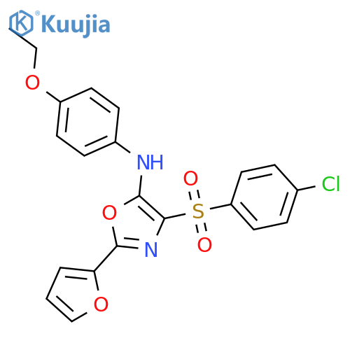 4-(4-chlorobenzenesulfonyl)-N-(4-ethoxyphenyl)-2-(furan-2-yl)-1,3-oxazol-5-amine structure