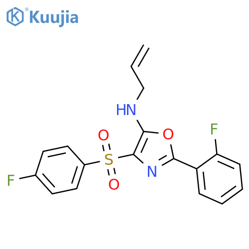 4-(4-fluorobenzenesulfonyl)-2-(2-fluorophenyl)-N-(prop-2-en-1-yl)-1,3-oxazol-5-amine structure