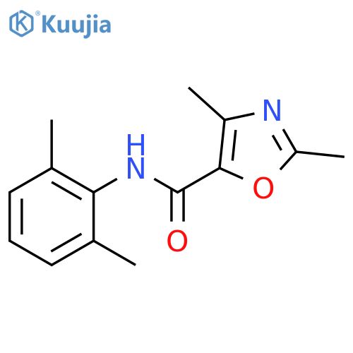 N-(2,6-dimethylphenyl)-2,4-dimethyl-1,3-oxazole-5-carboxamide structure