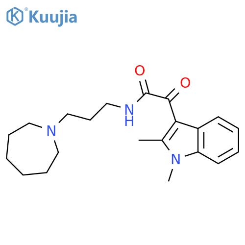 N-3-(azepan-1-yl)propyl-2-(1,2-dimethyl-1H-indol-3-yl)-2-oxoacetamide structure