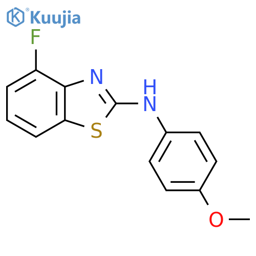 4-fluoro-N-(4-methoxyphenyl)-1,3-benzothiazol-2-amine structure