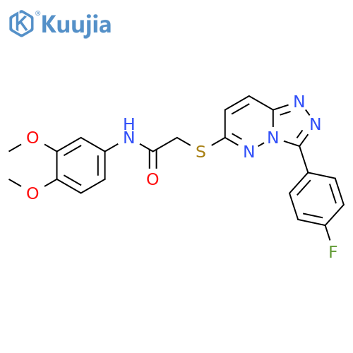 N-(3,4-dimethoxyphenyl)-2-{3-(4-fluorophenyl)-1,2,4triazolo4,3-bpyridazin-6-ylsulfanyl}acetamide structure