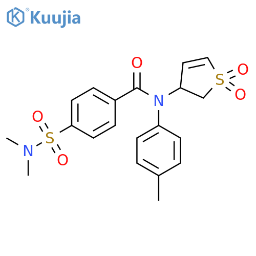 4-(dimethylsulfamoyl)-N-(1,1-dioxo-2,3-dihydro-1lambda6-thiophen-3-yl)-N-(4-methylphenyl)benzamide structure