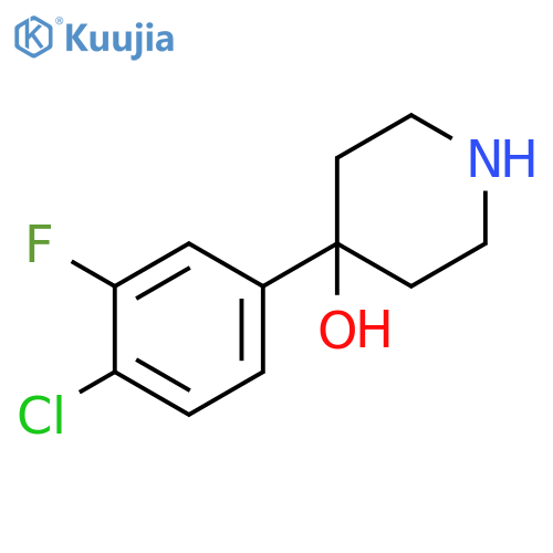 4-(4-chloro-3-fluorophenyl)piperidin-4-ol structure