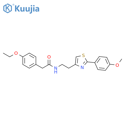 2-(4-ethoxyphenyl)-N-{2-2-(4-methoxyphenyl)-1,3-thiazol-4-ylethyl}acetamide structure