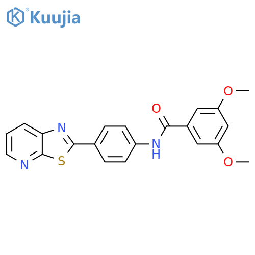 3,5-dimethoxy-N-(4-{1,3thiazolo5,4-bpyridin-2-yl}phenyl)benzamide structure