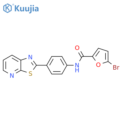 5-bromo-N-(4-{1,3thiazolo5,4-bpyridin-2-yl}phenyl)furan-2-carboxamide structure