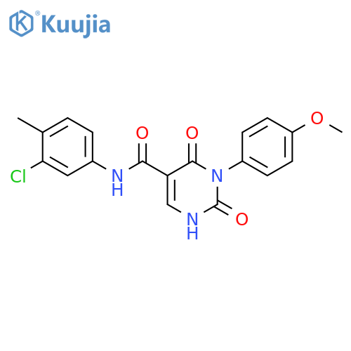 N-(3-chloro-4-methylphenyl)-3-(4-methoxyphenyl)-2,4-dioxo-1,2,3,4-tetrahydropyrimidine-5-carboxamide structure