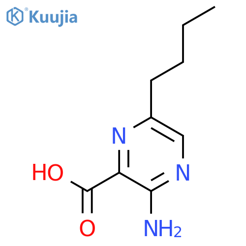 Pyrazinecarboxylic acid, 3-amino-6-butyl- structure