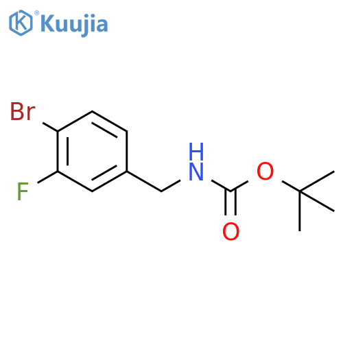4-Bromo-N-(tert-butoxycarbonyl)-3-fluoro-benzylamine structure