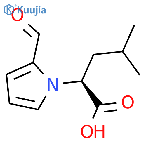 (2S)-2-(2-Formyl-1H-pyrrol-1-YL)-4-methylpentanoic acid structure