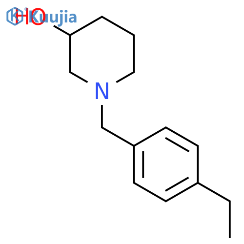 1-(4-ethylphenyl)methylpiperidin-3-ol structure