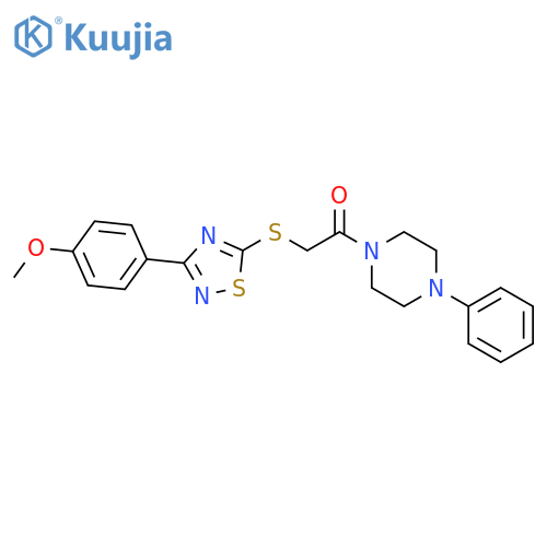 2-{3-(4-methoxyphenyl)-1,2,4-thiadiazol-5-ylsulfanyl}-1-(4-phenylpiperazin-1-yl)ethan-1-one structure