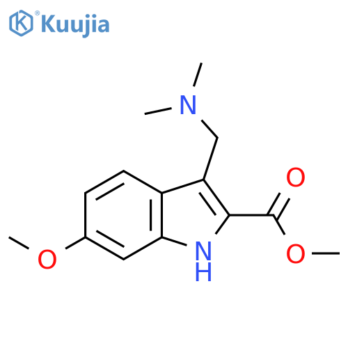 methyl 3-((dimethylamino)methyl)-6-methoxy-1H-indole-2-carboxylate structure
