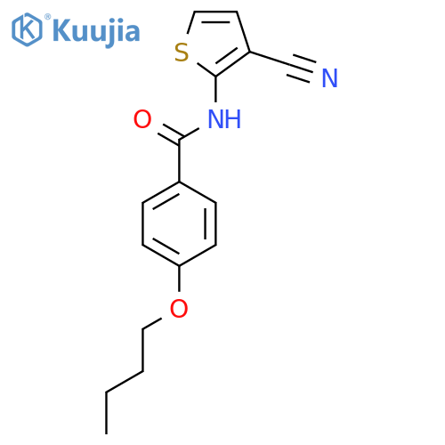 4-butoxy-N-(3-cyanothiophen-2-yl)benzamide structure