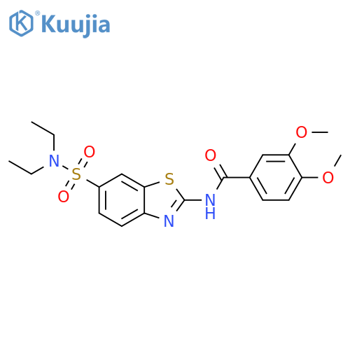 N-6-(diethylsulfamoyl)-1,3-benzothiazol-2-yl-3,4-dimethoxybenzamide structure