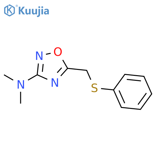 1,2,4-Oxadiazol-3-amine, N,N-dimethyl-5-[(phenylthio)methyl]- structure