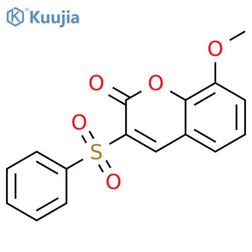 3-(benzenesulfonyl)-8-methoxy-2H-chromen-2-one structure