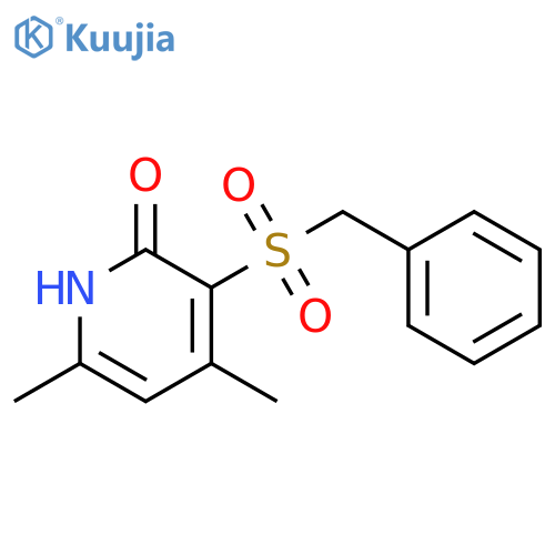 4,6-dimethyl-3-phenylmethanesulfonyl-1,2-dihydropyridin-2-one structure