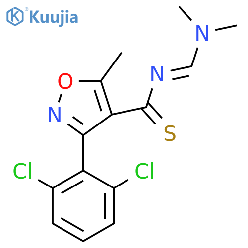 3-(2,6-Dichlorophenyl)-N-[(1E)-(dimethylamino)methylidene]-5-methyl-1,2-oxazole-4-carbothioamide structure