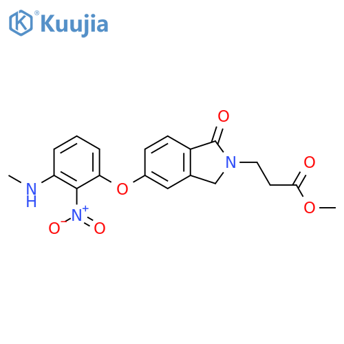 2H-Isoindole-2-propanoic acid, 1,3-dihydro-5-[3-(methylamino)-2-nitrophenoxy]-1-oxo-, methyl ester structure