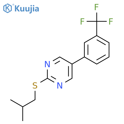 2-(Isobutylsulfanyl)-5-[3-(trifluoromethyl)phenyl]pyrimidine structure