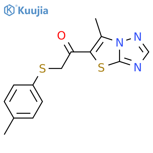1-{6-methyl-[1,2,4]triazolo[3,2-b][1,3]thiazol-5-yl}-2-[(4-methylphenyl)sulfanyl]ethan-1-one structure