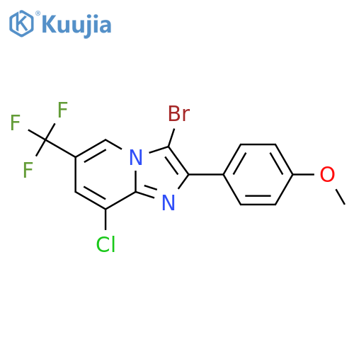 3-Bromo-8-chloro-2-(4-methoxyphenyl)-6-(trifluoromethyl)imidazo[1,2-a]pyridine structure