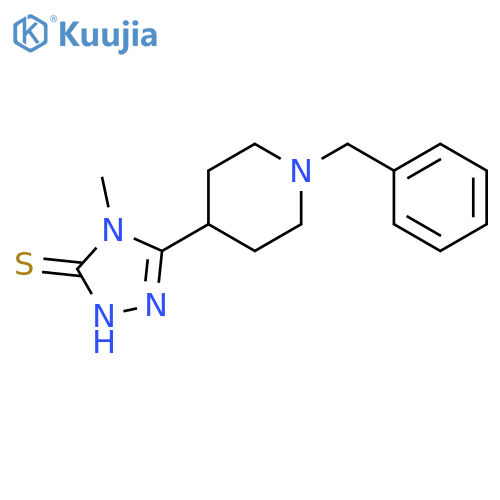 3H-1,2,4-Triazole-3-thione,2,4-dihydro-4-methyl-5-[1-(phenylmethyl)-4-piperidinyl]- structure