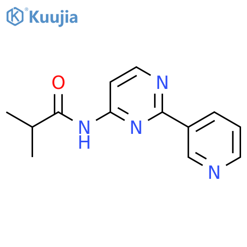 2-methyl-N-[2-(pyridin-3-yl)pyrimidin-4-yl]propanamide structure
