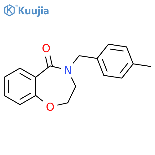 4-[(4-methylphenyl)methyl]-2,3,4,5-tetrahydro-1,4-benzoxazepin-5-one structure