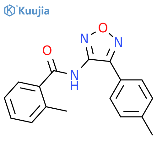 2-methyl-N-4-(4-methylphenyl)-1,2,5-oxadiazol-3-ylbenzamide structure