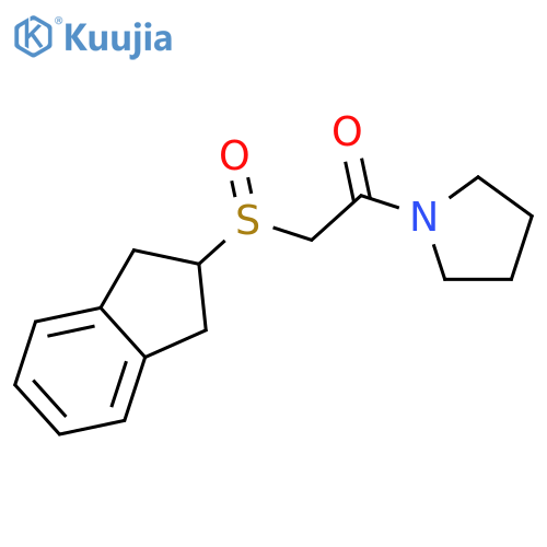 PYRROLIDINE, 1-[[(2,3-DIHYDRO-1H-INDEN-2-YL)SULFINYL]ACETYL]- structure