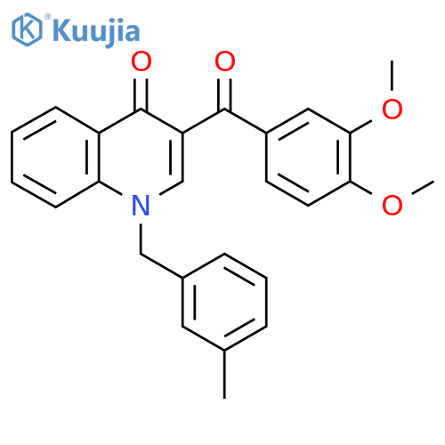 3-(3,4-dimethoxybenzoyl)-1-(3-methylphenyl)methyl-1,4-dihydroquinolin-4-one structure
