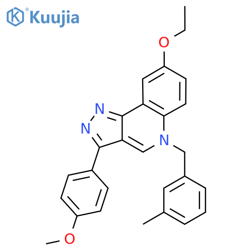 8-ethoxy-3-(4-methoxyphenyl)-5-(3-methylphenyl)methyl-5H-pyrazolo4,3-cquinoline structure