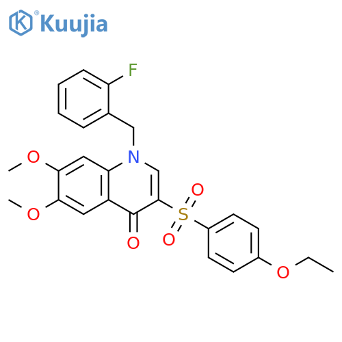 3-(4-ethoxybenzenesulfonyl)-1-(2-fluorophenyl)methyl-6,7-dimethoxy-1,4-dihydroquinolin-4-one structure