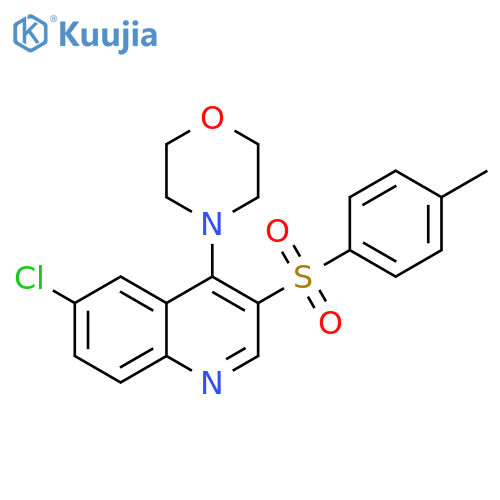 6-chloro-3-(4-methylbenzenesulfonyl)-4-(morpholin-4-yl)quinoline structure