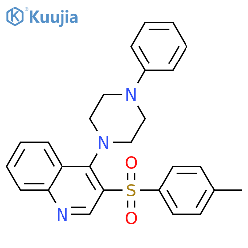 3-(4-methylbenzenesulfonyl)-4-(4-phenylpiperazin-1-yl)quinoline structure