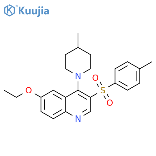 6-ethoxy-3-(4-methylbenzenesulfonyl)-4-(4-methylpiperidin-1-yl)quinoline structure