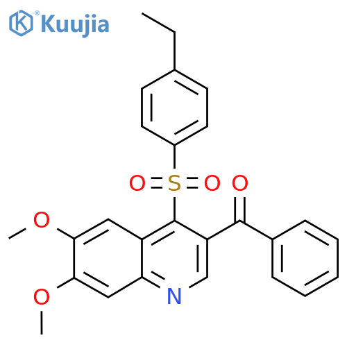 3-benzoyl-4-(4-ethylbenzenesulfonyl)-6,7-dimethoxyquinoline structure