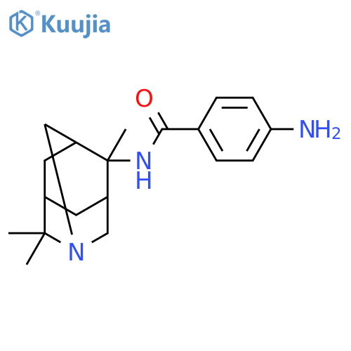Benzamide, 4-amino-n-(4,8,8-trimethyl-1-azatricyclo(3.3.1.1(sup 3,7))dec-4-yl)- structure