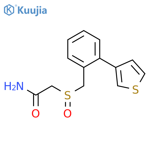 ACETAMIDE, 2-[[[2-(3-THIENYL)PHENYL]METHYL]SULFINYL]- structure