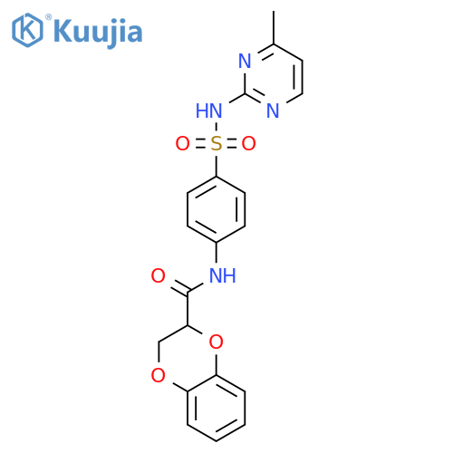 N-{4-(4-methylpyrimidin-2-yl)sulfamoylphenyl}-2,3-dihydro-1,4-benzodioxine-2-carboxamide structure